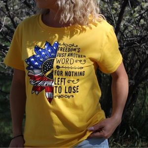 New from our boutique Freedom and sunflower tee!